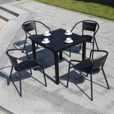 China Weather Resistant 4pcs Chairs With A Table Outdoor Garden Furniture Aluminum Frame for sale