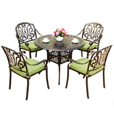 China Hot Selling 5Pcs Modern Outdoor Patio Furniture The Top Cast Aluminum Garden Sets Hotel Furniture for sale