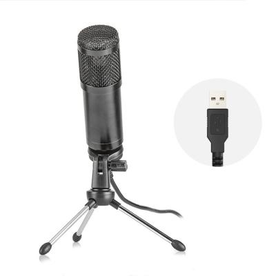 China USB microphone factory price proffessional studio mic radio recording condenser microphone for sale