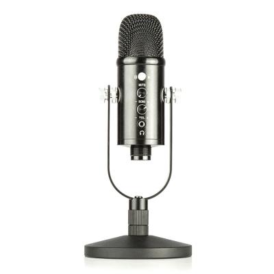 China Professional USB Microphone Swiff USB Condenser Microphone with Zero Latency Monitoring MIC studio with touch buttonand MIC gain mute button for sale