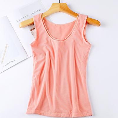 China U Neck Breathable Seamless Thermal Underwear Women's Bodyshaper Thick Camisole Vest for sale