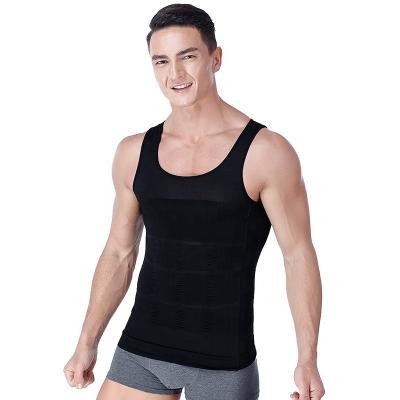 China QUICK DRY Mister Belly Seamless T-shirt Slimming Body Shaper ABS Abdomen Vest For Weight Lose Men for sale