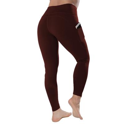 China OEM Breathable Breathable Quick-Dry Sports Fitness Tights With Pockets Fashion High Waist Tight Yoga Pants for sale