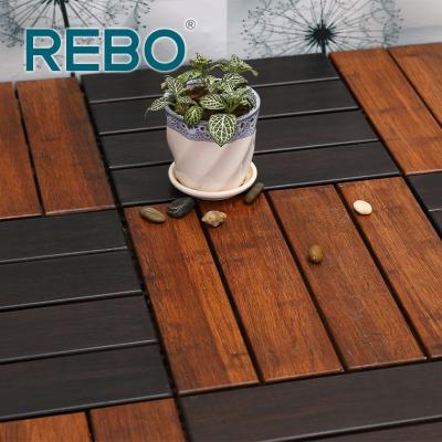 China Modern durable and strong bamboo composite decking tile for sale