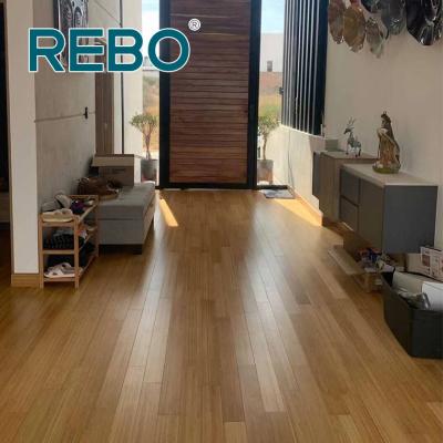 China Modern Engineered vertical solid bamboo wood indoor flooring 15mm thickness for sale