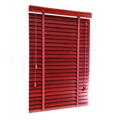 China Cordless Outdoor Slat Performance WoodenVenetian Blinds For Bedroom Door for sale