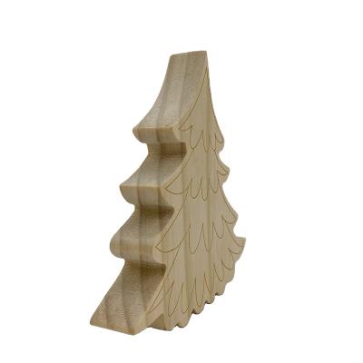 China China Factory Price High Standard Eco - Friendly Christmas Tree Ornaments Pine Wood Pieces for sale