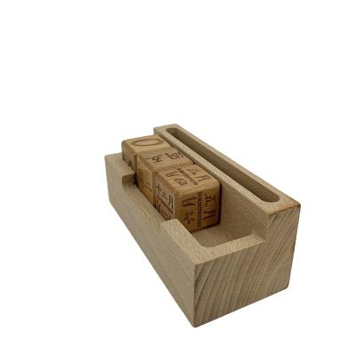 China China Hot Selling Eco-friendly High Standard Beech Wood Perpetual Calendar Holder for sale