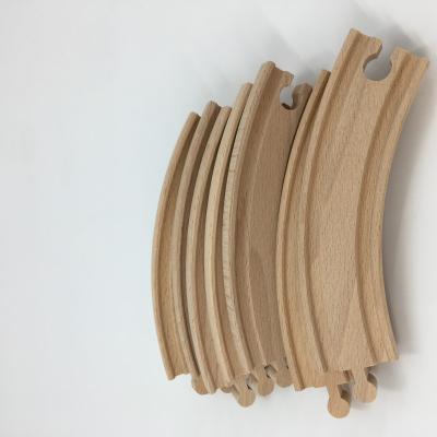 China Wear-resisting and not easy to deform online wholesale finely processed large series curved wooden beech tracks train rail for sale