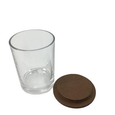 China Wear-resistant and not easy to deform low price double wall glass coffee cup water nut cup bamboo wooden lid for sale for sale