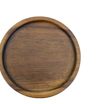 China Wear-resisting and not easy to deform multifunctional black beech wood set stand walnut coaster from factory wholesale price for sale