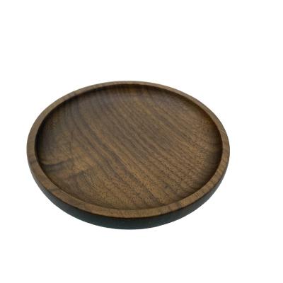 China Wear Resistant and Not Easy to Deform Low Price Beverage Boxes Wooden Beech Tea Cup Walnut Coaster for Coffee Cup for sale