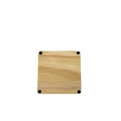 China Wear resistant and not easy to deform high quality professional manufacturer Glass Walnut Cork Pine Square Coaster for sale