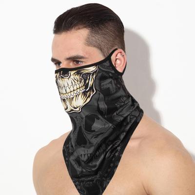 China Multifunctional Outdoor Activities Men's Neck Bandana Sun and Half Wind Triangle Silk Bandana Face Mask Face Mask Tube Ice for sale