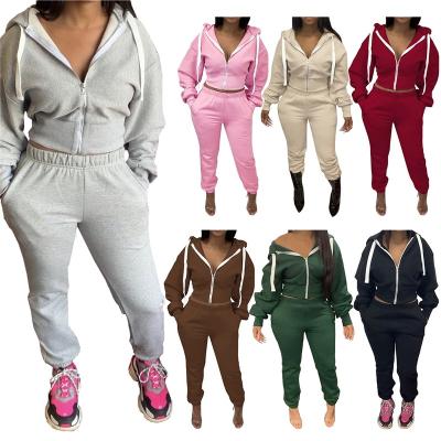 China 2021 New Arrival Women Joggers Tracksuits Fall Anti-Static Two Piece Set Clothing 2 Piece Set Teams Women Hoodie Sweatshirts for sale