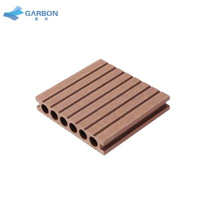 China Modern High Quality Wood Composite Groove Decking WPC Exterior Rectangle Rectangle Decking for sale