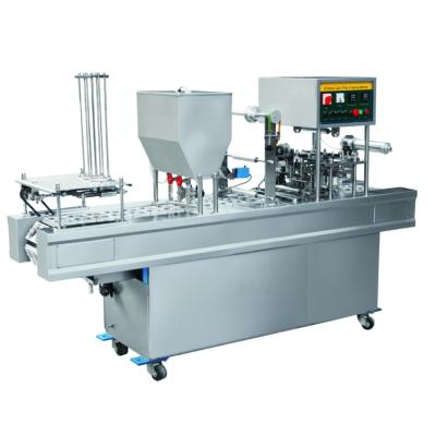 China 190524M Commercial Automatic Semi-Pneumatic Semi-fluid Water Cup Filling and Sealing Machine for sale