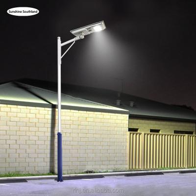 China ROAD 40w Solar Human Body 6000LM Outdoor Rainproof LED Induction Lights Solar Integrated Street Lights for sale