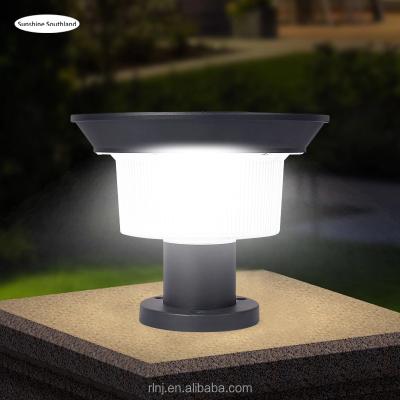 China Garden 5w Integrated Solar Led Column Light Led Solar Pillar Post Light For Outdoor Yard Garden Human Body Induction Garden Light for sale