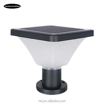 China Hot Selling Outdoor Square Simple Landscape Solar Powered Lamp Garden Villa Column Lamp Household Wall Pillar Lamps for sale