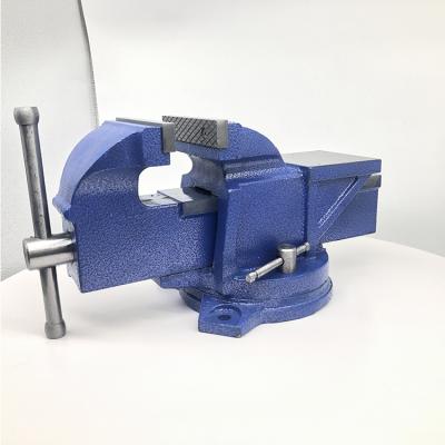 China Clip Vise Heavy Duty Universal Swivel With Anvil , Summit Table Rotating Bench Vise for sale