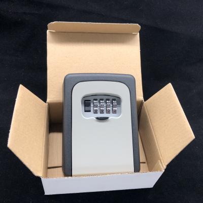 China Wall Mounted Aluminum Alloy Storage Safe Skin Combination Key Digital Security Lock Box for sale