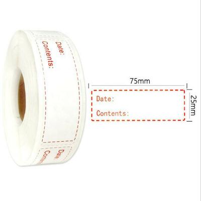 China 2.5*7.5cm Eco-friendly 120pcs Per Roll Coated Paper Stickers Roll Rectangle Adhesive Labels Programmable Business Decoration Labels Sticker for sale