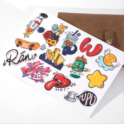 China Customized waterproof label kiss cut stickers waterproof stiker pvc self adhesive label stickers cartoon color printing die cut stickers for sale