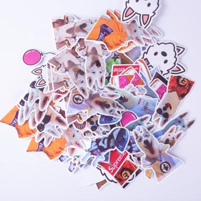 China Customized transparent printing logo stickers waterproof viny self-adhesive waterproof cartoon pvc labels die cut stickers stikers for sale