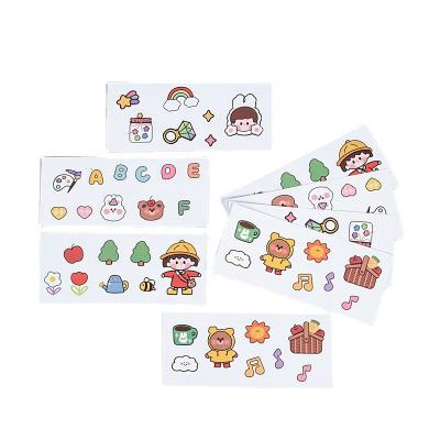 China Custom Printed Labels Waterproof POT Sticker Waterproof Sheets Japanese Style Cute Cartoon Stickers Hand Account Label Stickers Set for sale