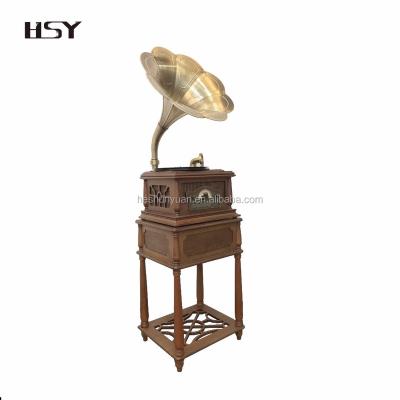 China Wholesale hot wooden player wood nostalgic antique gramphone turntable CD turntable record player for sale