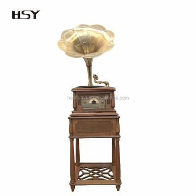 China Retro Wooden Music System Phonograph CD USB Phonograph Vintage Record Player for sale