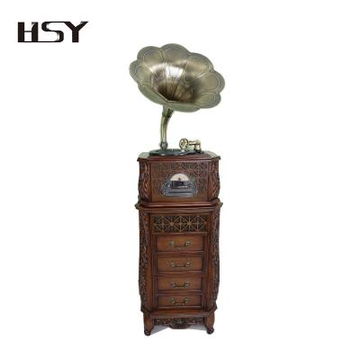 China Alibaba Wooden Phonograph Music Center Factory Wholesale Old Wooden Phonographs for sale