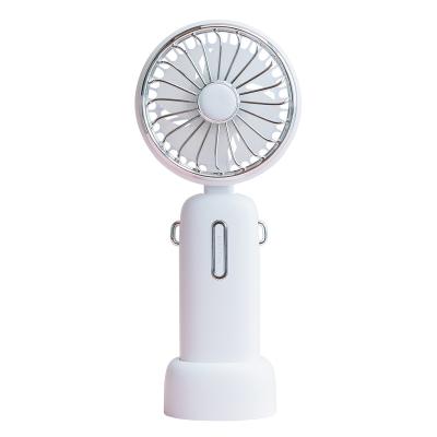 China White Turnover USB Rechargeable Handheld Mini Fan For Hotel Color Pedestal Office for sale