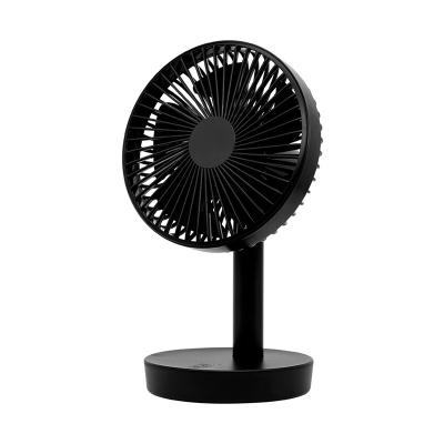 China USB Charger Black Three-speed Shaking Mini Portable Low Noise USB Charging Table Fan For Rooms for sale