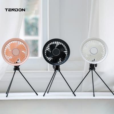 China Hotel Factory Direct Mini Fan Portable Adjustable Tripod Camping Usb Rechargeable Outdoor Fan for sale