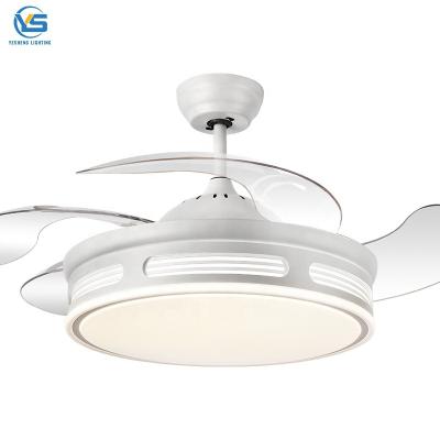 Κίνα 725B 42 Inch Retractable Blade Ceiling Fan Retractable Fan Light With Led Light Remote Control Tri-Color προς πώληση