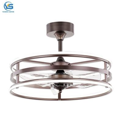 Κίνα Round Remote Control Fan Crystal Chandelier Bladeless Home Led Designer Tricolor 42 Inch 36