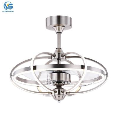 China remote control ceiling fans lights lamp 110 220v decorative bladeless home led designer round tricolor 42 inch 36