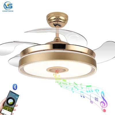 Κίνα Retractable Ceiling Fan Bluetooth Speaker Fan With Speaker Ventilador Techo With Speaker προς πώληση