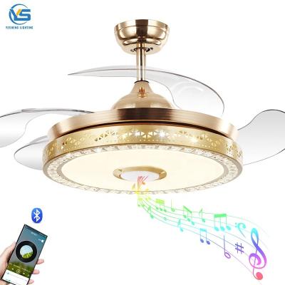 중국 Speaker Ceiling Fan 42inch Bluetooth Speaker Fan With Remote Control Speaker Fan 판매용