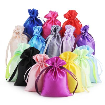 China Eco - Friendly Custom Made High Quality Satin Drawstring Bag Satin Packaging Bags for sale