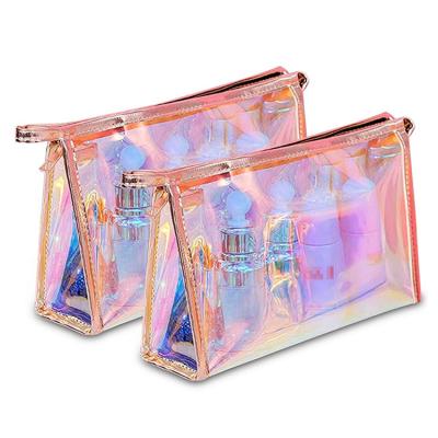 China Wholesale Recyclable High Quality Transparent Makeup Bag Travel Cosmetic Bag for sale