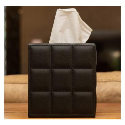 China Sturdy and elegant modern wholesale custom hotel style luxury black five-star leather box cover box PU fabric sturdy and elegant for sale