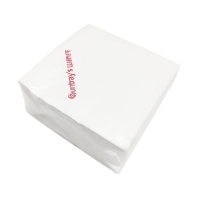 China White Custom Logo Paper Napkin Elegant Tissue Paper Cocktail Napkin for sale