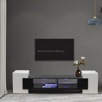 China ZJH Modern High Gloss Customized Modern TV Table Cabinet Style Living Room Furniture for sale