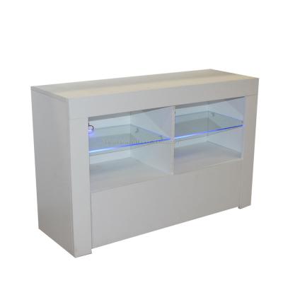 China ZJH Modern Simple Removable Appearance TV Stand LED High Gloss TV Wall Cabinet Units Design for sale