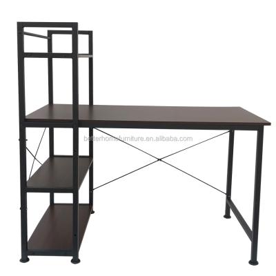 China ZJH Eco-friendly Loft Style Office Furniture Modern Industrial Table Desk Wood Iron Computer Desk for sale