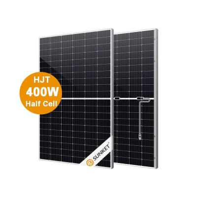 China 380W-400W M6 166mm 120 Cells N-type Cell HJT Tech Solar Panel Battery and Inverter 166mmx166mm for sale