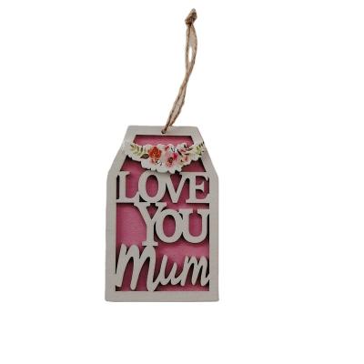 China Creative Europe Holiday Party Supplies Wedding Father's Day Mother's Day Wooden Pendant for sale